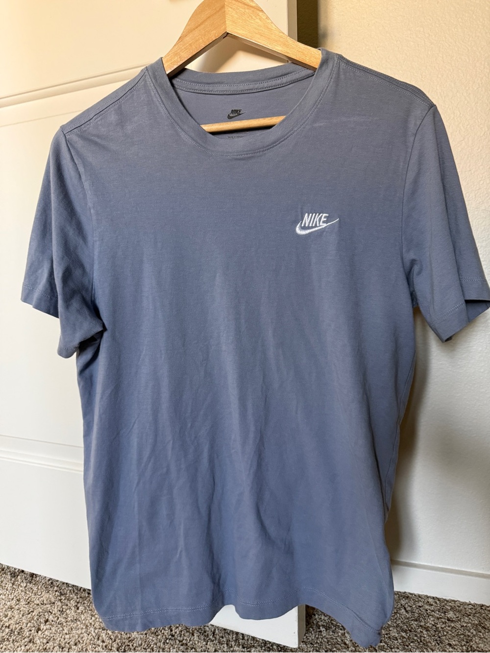 Nike Men’s Dusty Blue Logo Crew T-Shirt
